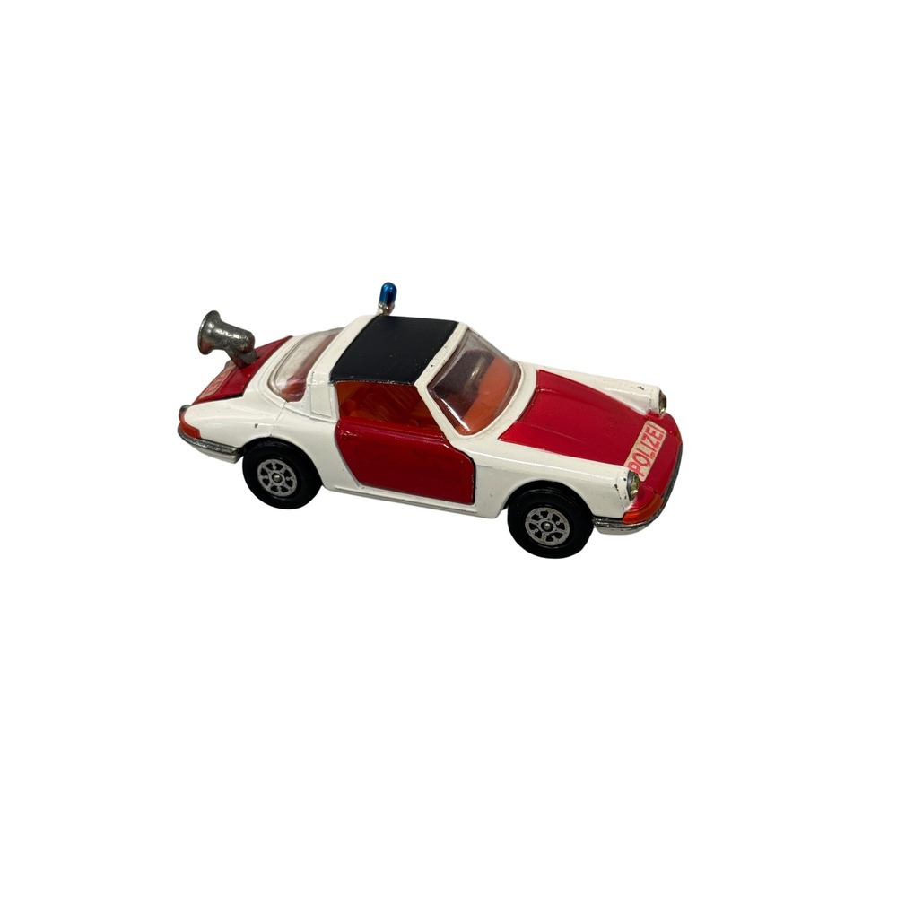 Vintage Corgi Toys Whizzwheels Porsche Targa 911S Polizei Police Car White Red - Picture 3 of 7
